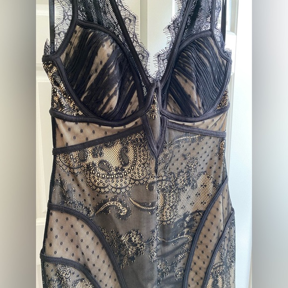 Bebe - Lacey, sleeveless, short black dress - Picture 2 of 7